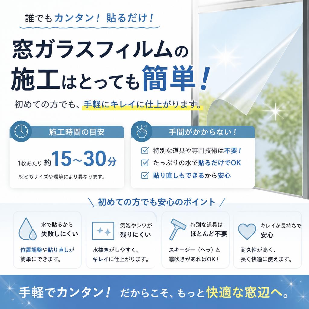 簡単施工で手間いらず！
